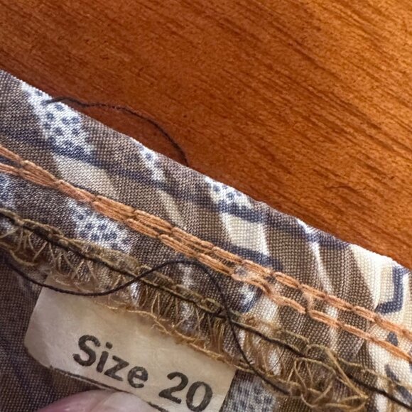 Vintage Plus Size Skirt pleated maxi Skirt Stretch waist 20 - Picture 4 of 6